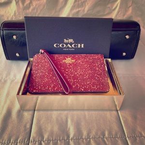 Coach sequined wristlet